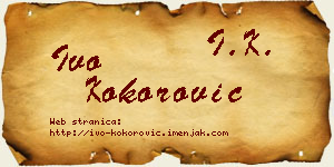 Ivo Kokorović vizit kartica